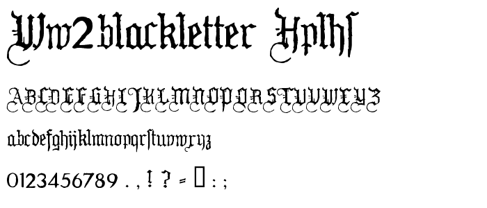 WW2Blackletter HPLHS font